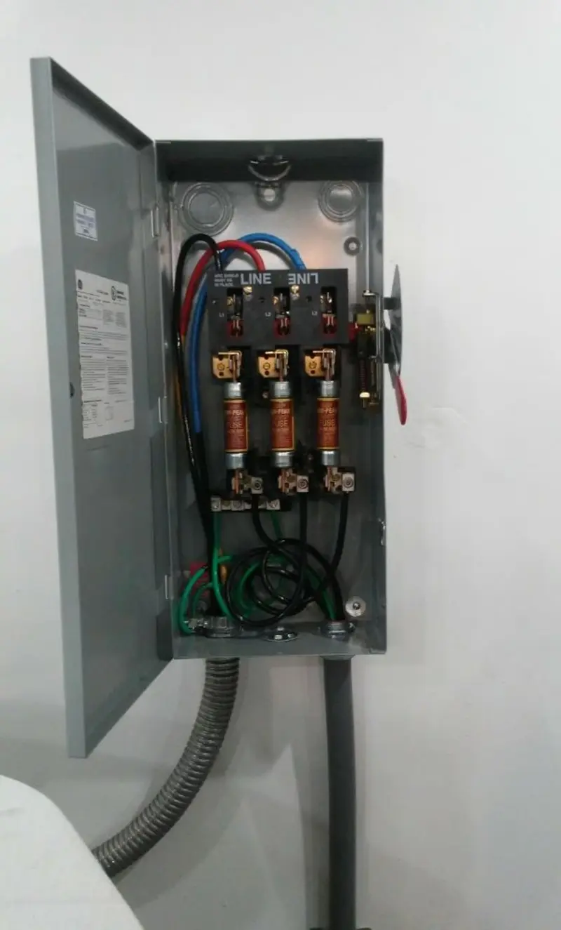 Three-phase disconnect switch installed for Electrical Wiring & Rewiring in Salida